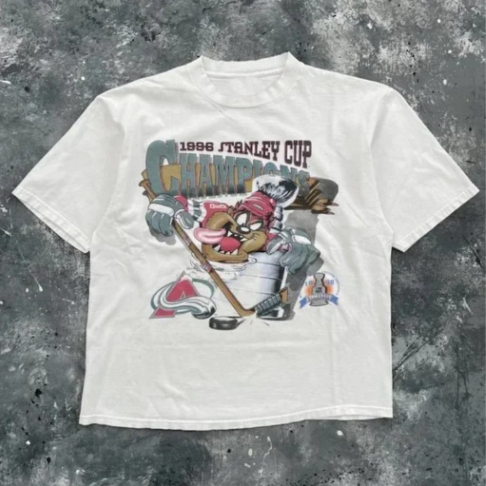 Updated 5 hours ago Vintage NHL Colorado Avalanche Looney Tunes Taz Shirt, Color
